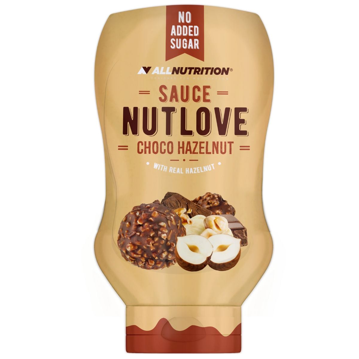 NUTLOVE šokoladinis padažas su lazdyno riešutais 280ml