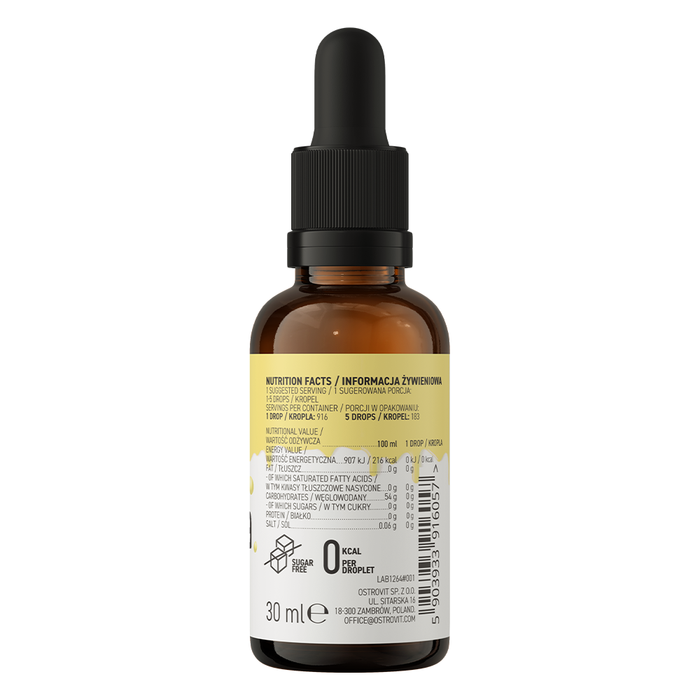 Ostrovit vaniliniai skonio lašai 30ml