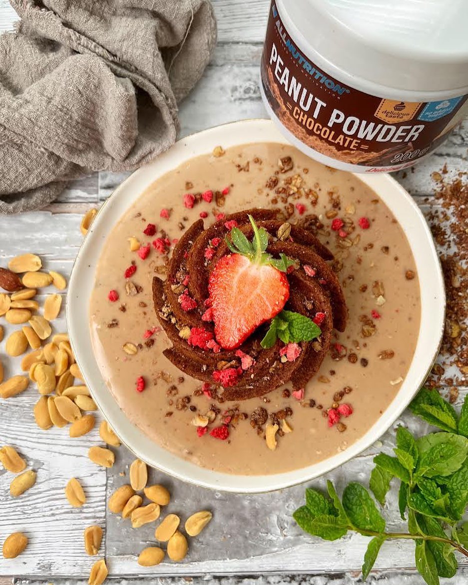 Šokoladiniai žemės riešutų kremo milteliai