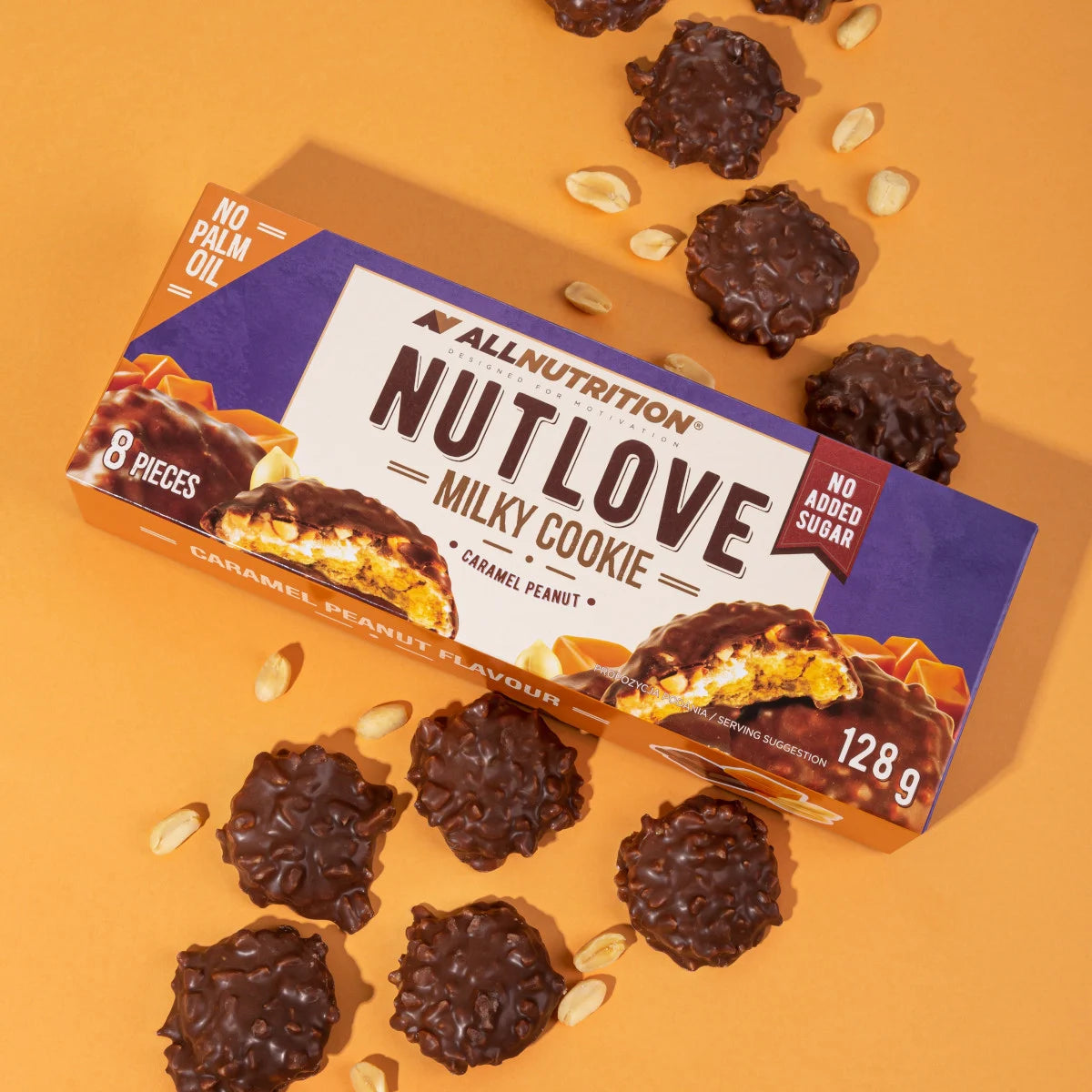 NUTLOVE sausainiai su žemės riešutais ir karamele 128g