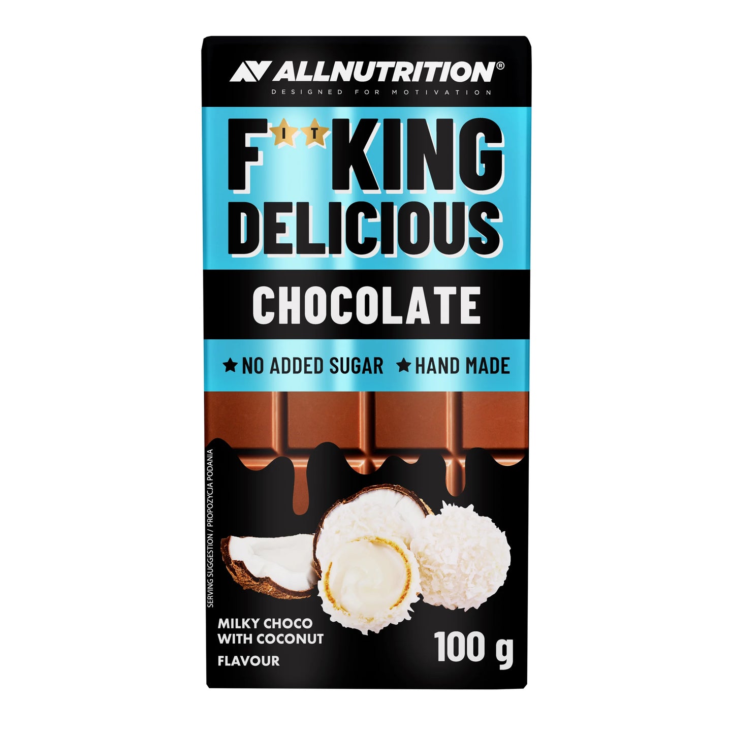 FITKING DELICIOUS pieniškas šokoladas su kokosu