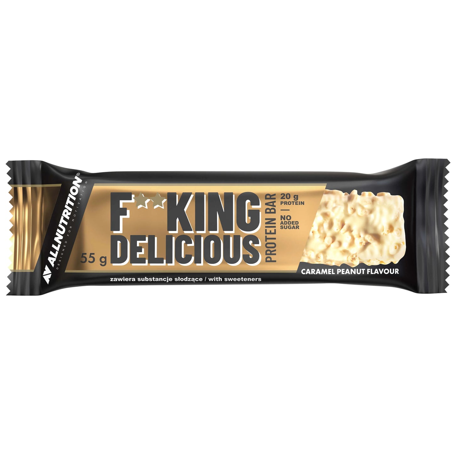FITKING baltyminis batonėlis su žemės riešutais ir karamele
