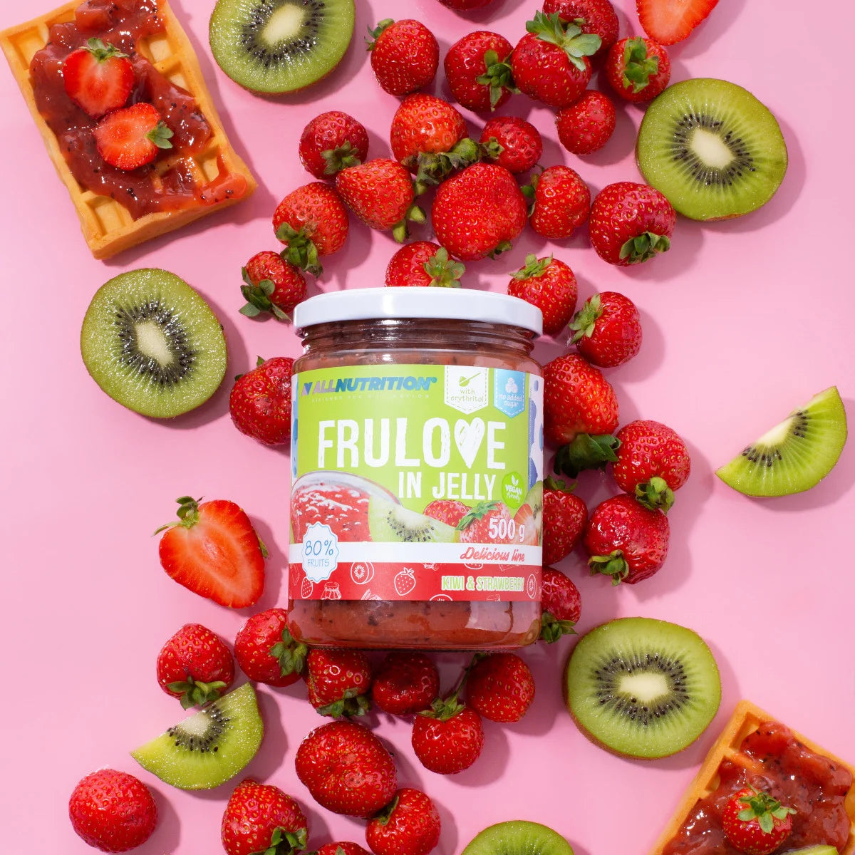 FRULOVE braškių ir kivių uogienė (500G)