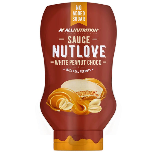 NUTLOVE baltojo šokolado ir žemės riešutų padažas