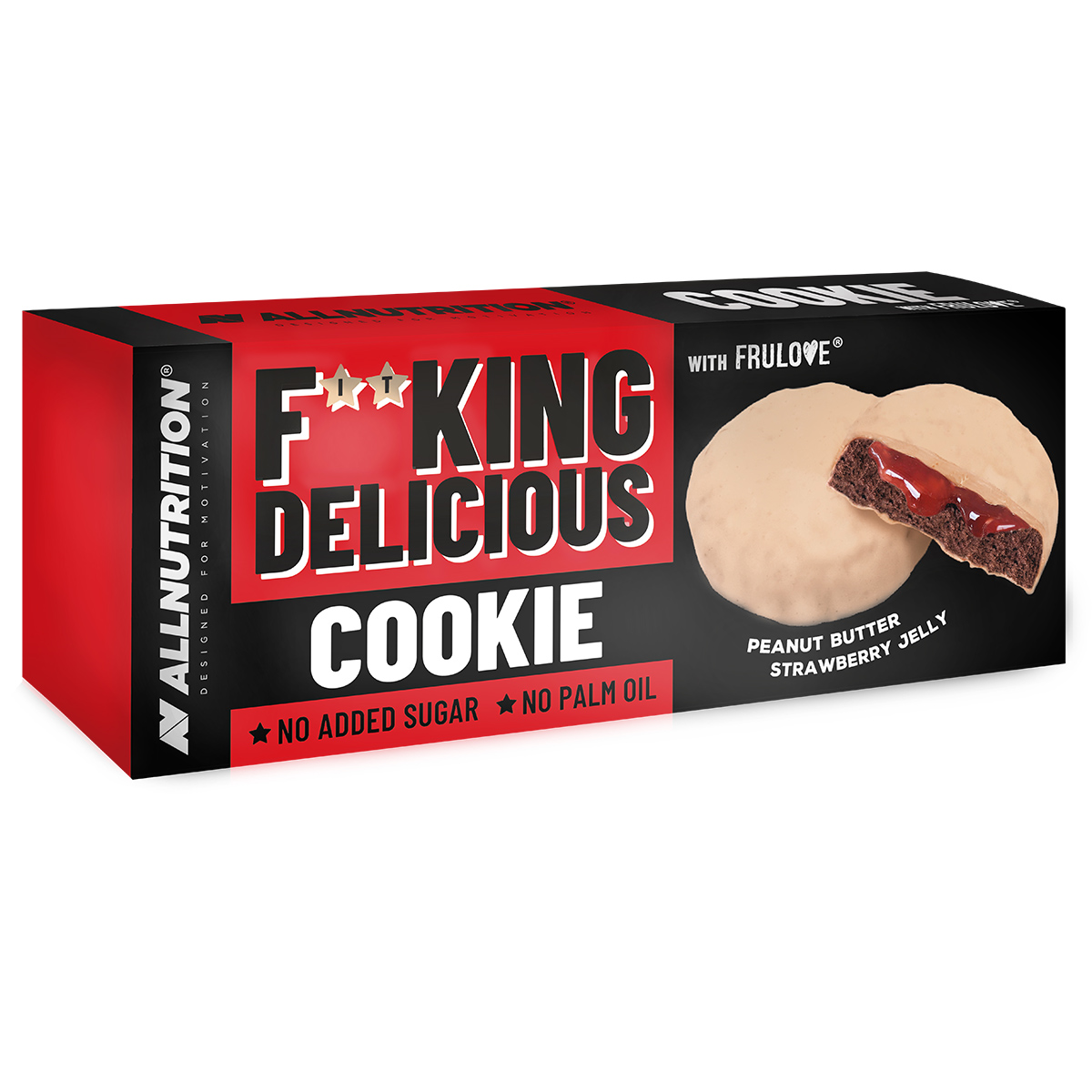 FITKING DELICIOUS sausainiai su braškių įdaru