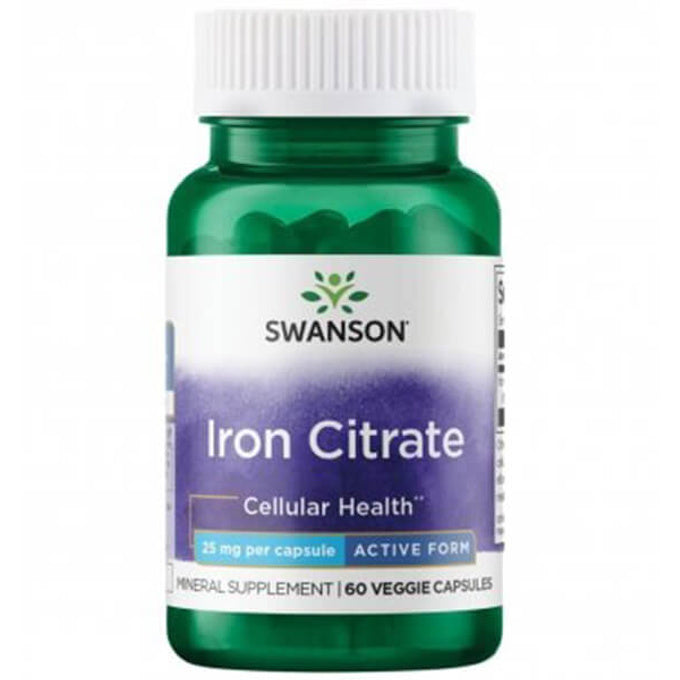 Swanson geležies citratas 25mg 60kap