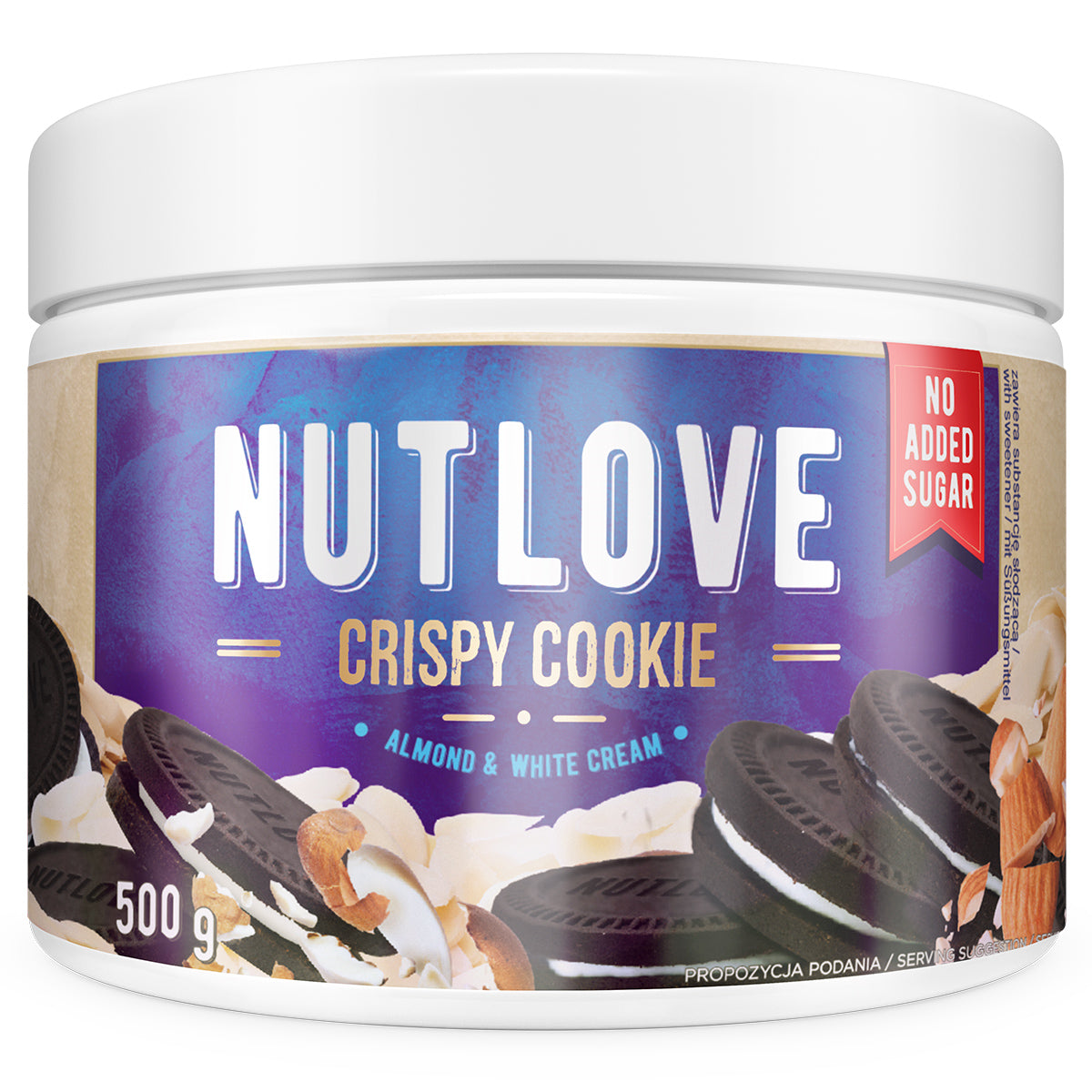 NUTLOVE baltojo šokolado ir sausainių kremas 500g