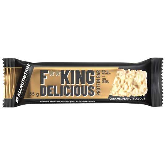 FITKING baltyminis batonėlis su žemės riešutais ir karamele