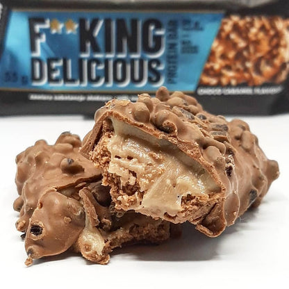 FITKING baltyminis batonėlis su karamele